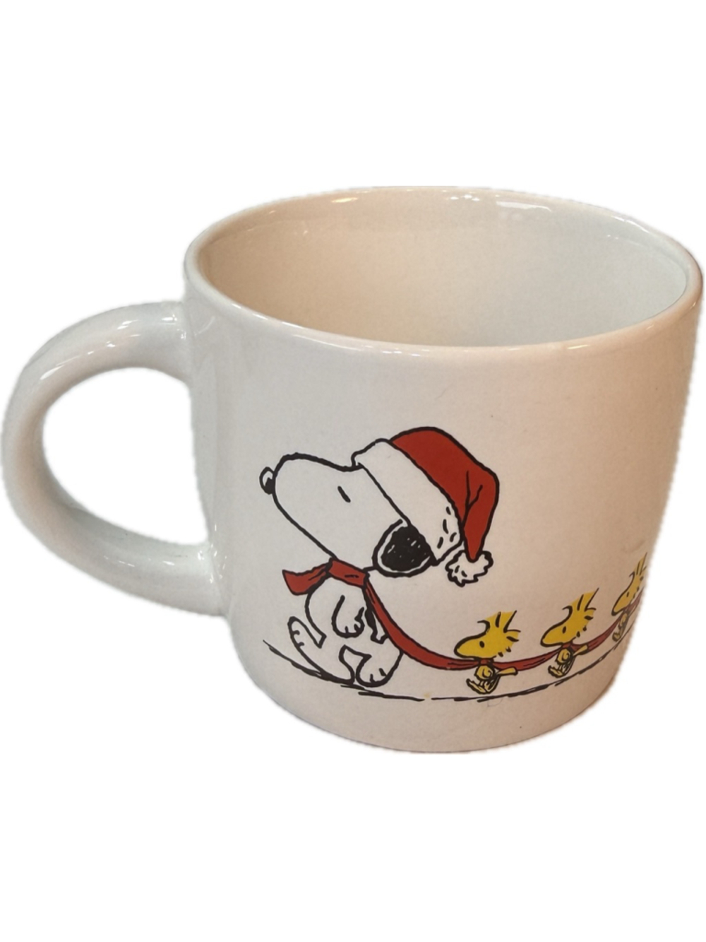 Peanuts Snoopy Christmas Mug Woodstock Holiday Coffee Cup Stoneware